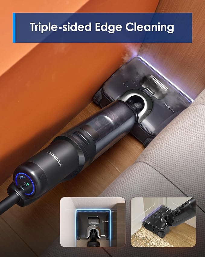 Tineco Floor One S7 Stretch Steam Cordless Wet Dry Vacuum Steam Mop All-in-One, 320℉ HyperSteam, 180° Lay-Flat, Anti-Tangle Design, FlashDry Self-Cleaning, Up to 80 Min Runtime