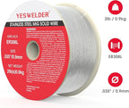 YESWELDER Stainless Steel MIG Solid Wire ER308L .035-Diameter, 2-Pound Strong ABS Plastic Spool Welding Wire