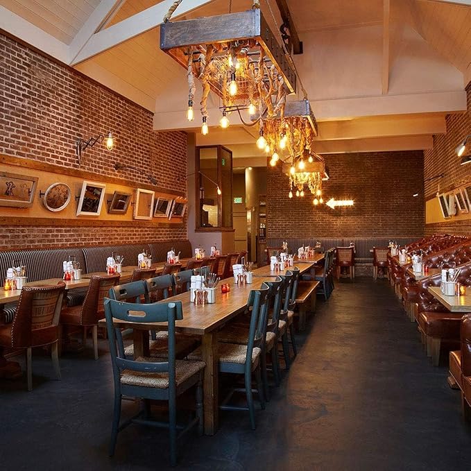 Edison Bulb, A19 Bulbs 6 Pack, Retro Style Incandescent Light Bulbs,Dimmable 120V 40W Antique Vintage Light Bulb, 240 Lmens E26 Base, Amber 2200K Warm White Light, for Home Office Desk Lamp