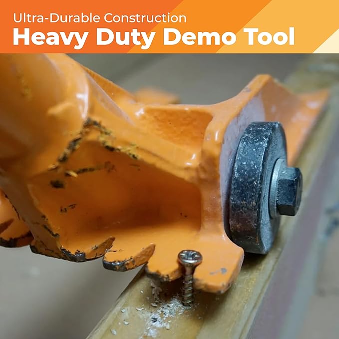 Gutster 60" Round Handle Demolition Bar - Ultimate Flooring/Hardwood Demolition Tool - Long Handle Wrecking Bar for Maximum Leverage - Ergonomic Handle to Apply Pressure Without Wrist Strain