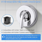 Dreyoo 5 Pcs Shower Faucet Handle Insert Compatible with Kohler, 1.5cm x 1.4cm x 1.2cm Shower Handle Parts Compatible with Kohler 1060514, Easy to Install