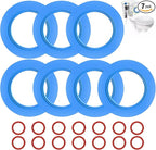 Flush Valve Seal for American Standard and Eljer Toilet, 7 Pack Toilet Parts for 7301111-0070A Upgraded Silicone Material Flush Valve Replacement Kit Gasket Ring for Champion 4 and Eljer Titan 4