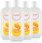 Floor Cleaning Solution Compatible with Tineco iFLOOR Series, All Robot Vacuums & Wireless Wet-Dry Mops, 4 Bottle Floor Cleaner Refill, Orange Scent