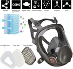 Half & Full Face Respirator Mask with Filters, Gas Masks for Construction Work, Paint, Dust, Spray, Welding, Sanding