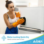 AIDEA Microfiber Cleaning Cloth-150PK, Soft Microfiber Towels for Cars, Absorbent Cleaning Rags, Lint-Free Streak-Free Wash Cloths for House, Kitchen, Window(12in.x12in), Black