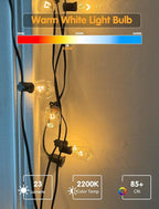 10-Pack ST35 Light Bulbs Replacement Edison Clear Bulbs -5 Watts C7/E12 Screw Base for Indoor/Outdoor Patio String Lights