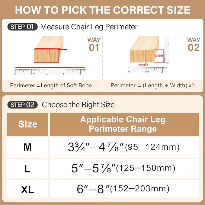 28Pcs Chair Leg Floor Protectors Rectangle for Hardwood Floors Silicone Caps Covers Felt Furniture Pads Clear Chair Sliders, Protect The Floor from Scratches(Fit Perimeter 3-3/4'' to 4-7/8'')
