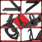 Heavy Duty 6 in 1 Multipurpose Emergency Trauma Shears Scissors with Holster, Outdoor Camping Rescue Tools with Glass Breaker, Strap Cutter Stainless Steel Foldable Scissors Pliers