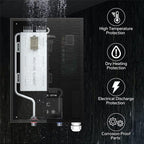 Airthereal Electric Tankless Water Heater 14kW, 240Volts - Endless On-Demand Hot Water - Self Modulates to Save Energy Use - Small Enough to Install Anywhere - for 1 Shower, Evening Tide series