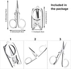 OAPRIRE 3M Double Sided Adhesive Tape Pads 20 PCS Multipurpose 3M VHB Sticky Adhesive Pads Replacement Mounting Tape with Stainless Steel Folding Scissors and Storage Box - 1.96 in x 1.57 in