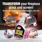 Quick 'n Brite Fireplace Glass Cleaner 24oz, Nonabrasive Cleaning Spray for Oven, Cooktops, Ceramic-Glass, Microwave Glass (Pack of 2)