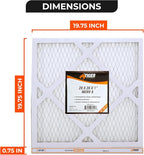 Tiger Tough 20x20x1 MERV 8 MPR 600-800 Air Filter, High-Performance AC Furnace & HVAC Filter, 12-Pack