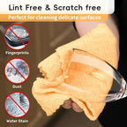 Microfiber Cleaning Cloths Roll, 75 Pack Tear Away Microfiber Towels Roll, 12" x 12" Lint Free Rags, Reusable Cleaning Cloths, Washable, Scratch Free,Ultra Absorbent Dish Rags(Orange Ripple)