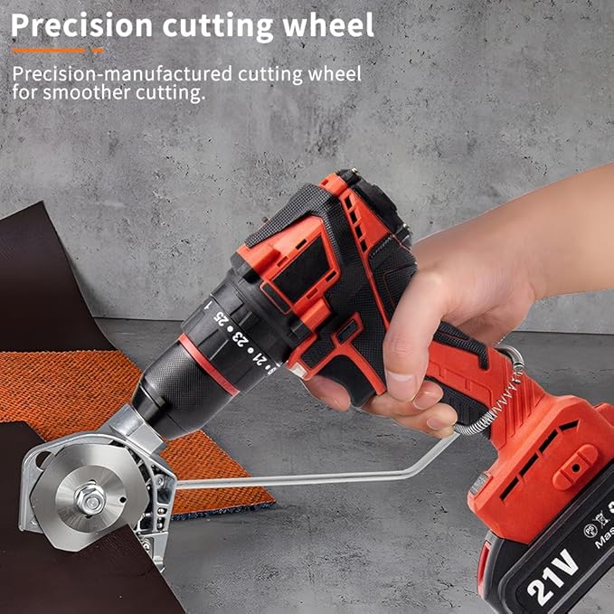 BAUSATZ Rotary Cutter for Fabric & Leather, Handheld Fabric Leather Cutting Tool, Electric Cutter Fabric Cutting Machine Hand Electric Drill