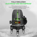 (Outdoor Laser Level) Picture Hanging Tool Green Light Lasers 5-Lines Laser Outside Leveler 360 Self Leveling Super Bright With 360° rotating base and strong light spot Digital display battery