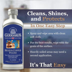 Goddard's Copper & Brass Polish, Copper Cleaner & Brass Cleaner for Long-Lasting Shine, Metal Polish for Pewter, Chrome & More, Metal Polishing Compound (7oz)