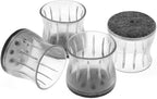 Slipstick GorillaFelt Chair Leg Floor Protectors for Hardwood Floors, Clear Sleeve Felt Pads for Furniture That Stay On, Fits Round & Square Legs, Includes 4 Premium Transparent Chair Socks, CB188