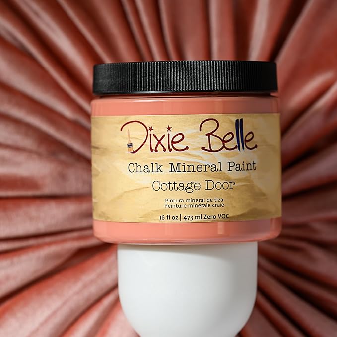 Dixie Belle Paint Company Chalk Finish Furniture Paint - Cottage Door (16oz) - Matte Dusty Coral Chic Chalk Mineral DIY Furniture Paint