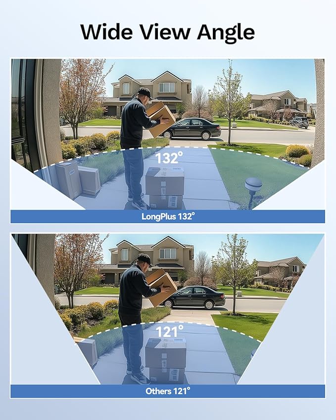 LongPlus Smart 4K 8CH Home Security Camera System, 4Pcs Wired PoE IP Cameras System Outdoor with Person/Pet/Vehicle Detection, 12MP 8CH NVR with 2TB HDD for 24-7 Recording, LP8ME84B1