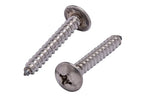 No. 12 x 1-1/2" Stainless Truss Head Phillips Wood Screw, (25 pc), 18-8 (304) Stainless Steel Sheet Metal Screws, Type A Point, Plain Finish by Bolt Dropper