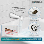 gotonovo 3 Handle Tub Shower Faucet Set, Bathtub Shower Fixture,Bathroom Tub and Shower Faucet Combo Shower System Complete Tub and Shower Trim Kit with 6 Settings Showerhead Polished Chrome
