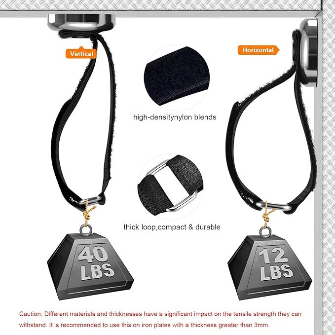 Heavy Duty Magnetic Hooks, Magnetic Tool Holders, 40LBS Magnetic Garage Hooks, for Storing Cables, Ropes, Wires, and Cordless Tools in garages, workshops, Cruise,RVs, and Pickup（4pcs）