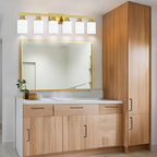 6 Light Gold Bathroom Vanity Light, Gold Bathroom Light Fixtures, 38" Modern Brushed Gold Vanity Lighting Fixtures for Bathroom Over Mirror, Gold Sconces Wall Lighting for Bedroom Living Room