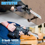 25 Pack 6 Inch 18 Tpi Reciprocating Saw Blades for Sheet Metal, Pipes, Nails Cutting, Profiles Cutting, Bi-Metal Sawzall Blades with 8% Cobalt for Longer Life and Faster Cutting Speed