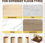 BALEINE 141PCS Felt Furniture Pads, Multi-Size Felt Pads for Chair Legs, Tables, Beds, Scratch-Reducing Floor Protectors for Hardwood Floors, Tile, Vinyl, and Laminate (141PCS, Beige+Brown)