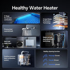 Ranein Nature Gas Tankless Water Heater, Up to 10.6 GPM, 191,100 BTU, Indoor Installation Instant Hot Water Heater with Zero Cold Water Start Function for Hydrotherapy