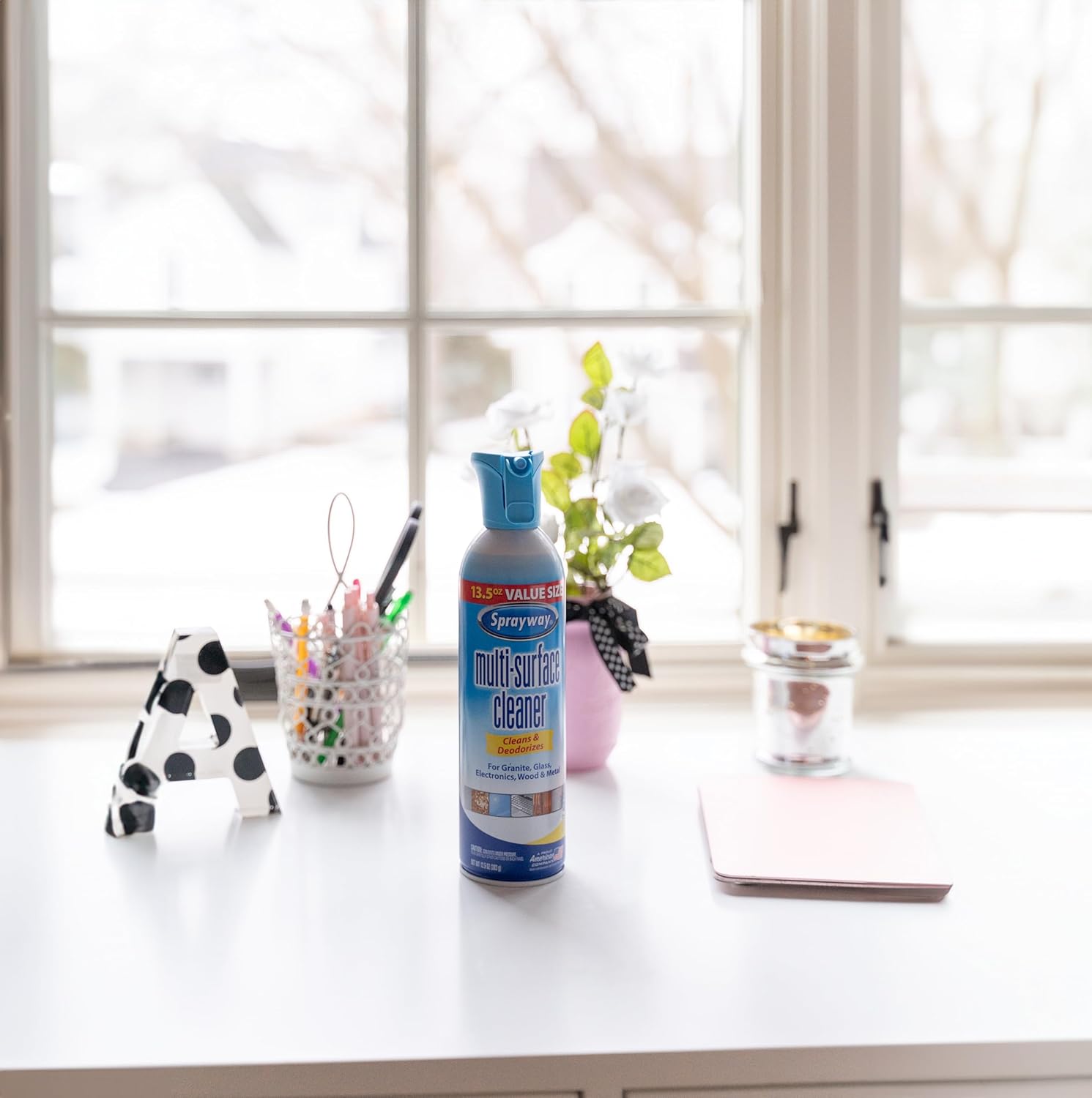 Sprayway Multi-Surface Cleaner, 13.5oz, Pack of 6 | All-Purpose Cleaner for Granite, Glass, Wood, Metal | Ideal for Cabinets, Appliances, Furniture, Household Hard Surfaces