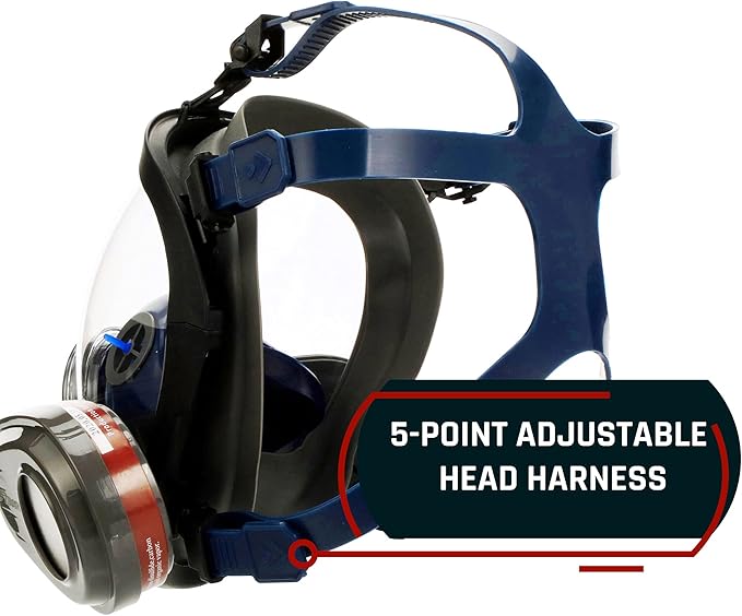 Parcil Distribution Gas Mask Survival Nuclear and Chemical Full Face Respirator - Organic Vapor & Particulate - CE Tested