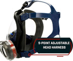 Parcil Distribution Gas Mask Survival Nuclear and Chemical Full Face Respirator - Organic Vapor & Particulate - CE Tested