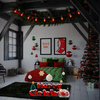 25 Pack C9 Ceramics Red Christmas Light Bulb for Indoor/Outdoor Patio, Halloween Party String Lights, 7 Watt Red Night Light, C9/E17 Intermediate Base