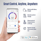 Westinghouse 24kW 240V Electric Tankless Water Heater, Instant Hot Water Heater, On Demand Hot Water, Smart WiFi Control, Works with Alexa & Google Home, ETL Certified, IPX4, Gray