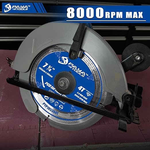 PCD Circular Saw Blade, 7-1/4-Inch x 4 Teeth x 30mm Bore (16, 20 & 25mm Reduction Rings Included), Polycrystalline Diamond Tipped for Fibre Cement Board, Hard Materials