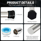 Magnesium Flexible Water Heater Anode Rod- Magnesium Anode Rod for Rheem, Reliance, Richmond, Kenmore, GE, 44 Inch Long, 0.8 Inch Diameter, 3/4 Npt Thread, 1-1/16 Inch Hex Socket Tool and Teflon Tape