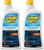 Cerama Bryte Cook Top Cleaner 18 oz 2-Pack & 3 Scraper Pad Pack