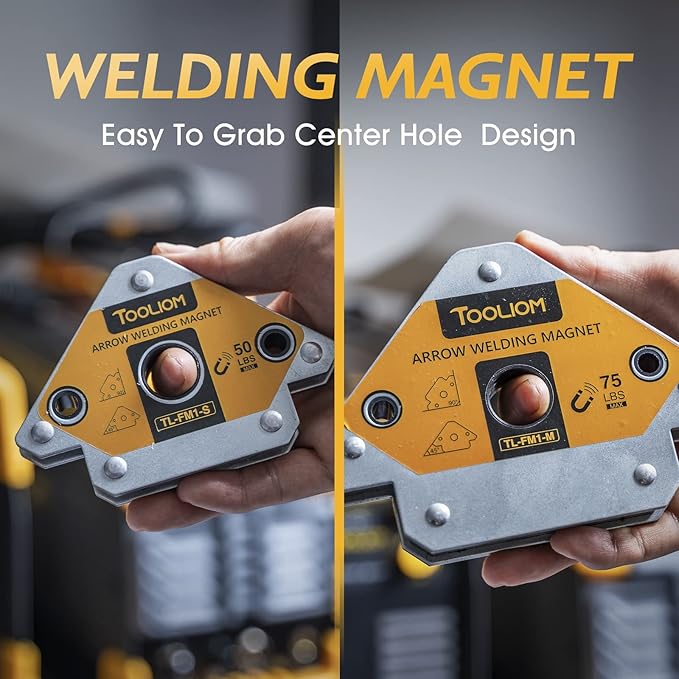 TOOLIOM Arrow Welding Magnets 6Pcs 25LB & 50 LB & 75 LB Strong Hold Magnetic Welding Holder Welder Magnet Set Welding Accessories