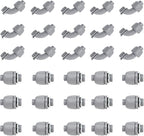 3/4 inch Liquid Tight Connector PVC Flexible Conduit Connector UL Listed Liquid Tight Connector Non-Metallic Electrical Conduit Fittings 30 Pack (15 Pcs 180D/15 Pcs 90D)