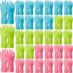 36 Pair Reusable Household Gloves Long Rubber Dishwashing Gloves Kitchen Cleaning for Dishes Clean Gardening