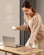 Fantasticlean Microfiber Cleaning Cloth Roll -90 Pack, Tear Away Microfiber Towels, 12" x 12", Reusable, Washable, Scratch Free, Ultra Absorbent for Car, Home Supplies, Shop (Tan)