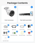 ZOSI 16CH 4K PoE Security Camera System,8pcs 8MP Outdoor Indoor Cameras,Person Vehicle Detection,People Counting,One-Way Audio,100ft Night Vision,16Port 32-Channel NVR with 4TB HDD for 24/7 Recording