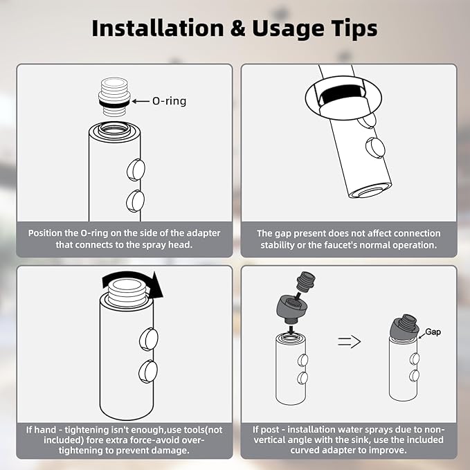 Hibbent Metal Pull Down Kitchen Faucet Head Replacement with 15 Adapters, Sink Spray Head, 2 Function Spray Nozzle Compatible with Moen, American Standard, Delta, Kohler Faucets, Brushed Nickel