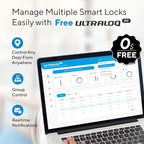 ULTRALOQ Bolt Fingerprint Smart Lock with Door Sensor, Built-in WiFi Smart Locks for Front Door, Biometric Smart WiFi Deadbolt, Auto Unlock, 10 Months Battery, IP65 Waterproof, BHMA Grade AAA