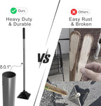 Walensee Steel Tamper with 48 inch Handle 8"x8" Garden Rubber Grip for Laborsaving All-Steel Heavy Duty Ideal Tool Leveling Ground Installing pavers and Repairing Blacktop