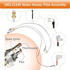 Long Term Heating Function 100112330 Water Heater Pilot Assembly Reliance Gas Thermopile Assembly Compatible with Reliance, State, A.O. Smith, and American Branded Heaters