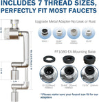 Frizzlife Splash-proof Sink Faucet Extender with Filter, Certified Reduce 99% Chlorine, 1080° Rotating Tap Aerator, 3 Modes Spray Attachment for kitchen/Bathroom/Toddlers, Extra Extension