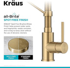 KRAUS Bolden Commercial Style 2-Function Single Handle Pull Down Kitchen Faucet in Spot-Free Brushed Brass, KPF-1610BB