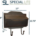Special Lite Contemporary Horizontal Wall Mount Mailbox - Copper Aluminum Mailbox for Wall Mount - SHC-1002-CP